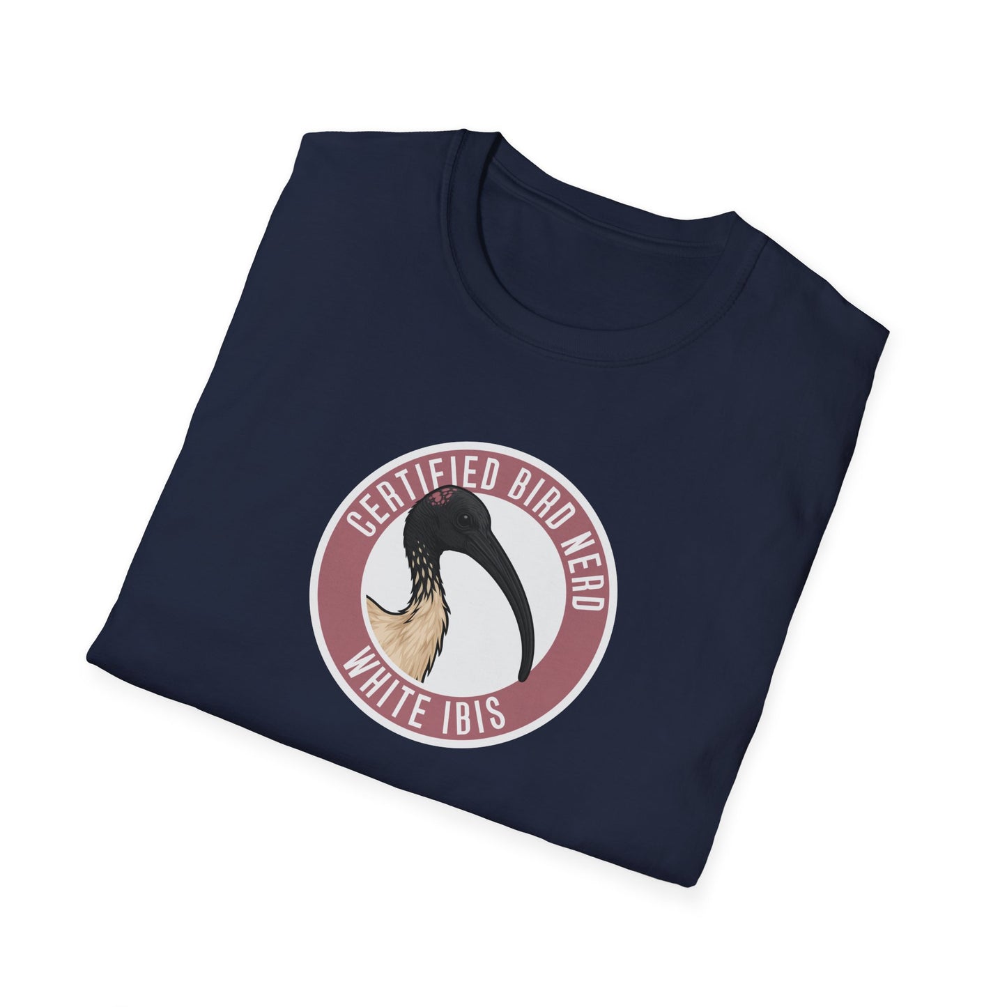 White Ibis T-Shirt, Certified Bird Nerd Shirt, Australian Bird Tee, Birdwatching Gift, Bin Chicken Shirt, Wildlife Graphic Tee