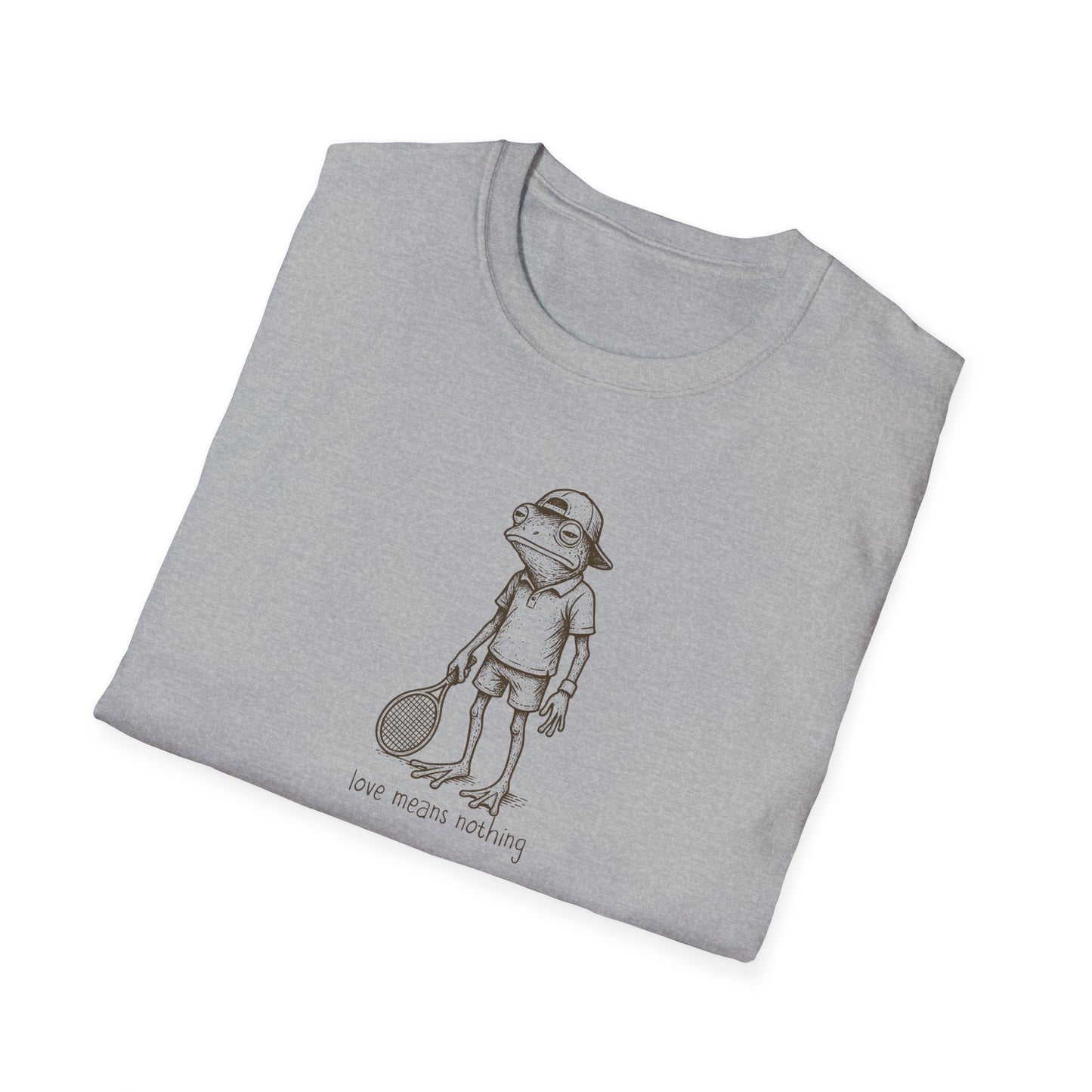Tennis Frog T-Shirt, Love Means Nothing Tee, Frog Graphic Shirt, Vintage Frog T-Shirt, Funny Tennis Shirt, Frog Lover Gift, Tennis Player Tee