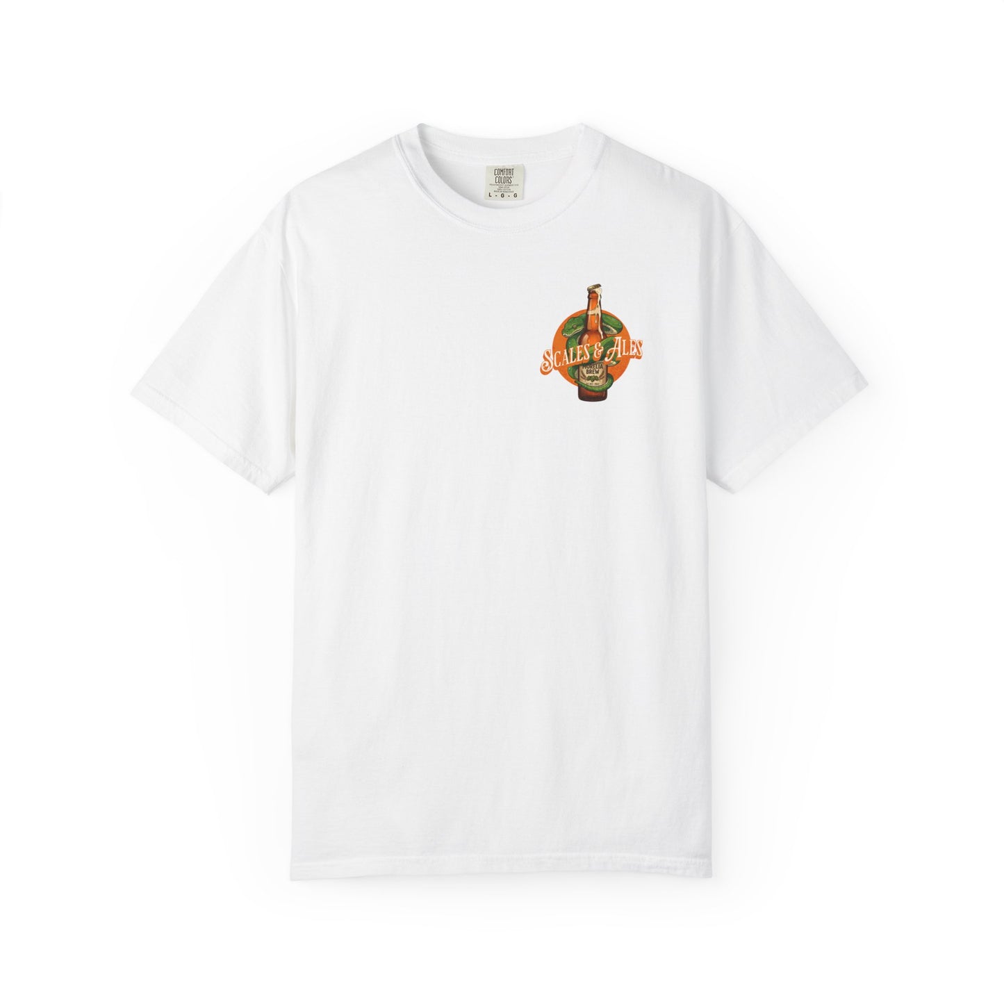 Scales and Ales Shirt, Green Tree Python Comfort Colors Tee, Snake Beer Shirt, Reptile Lover Gift, Double Sided Graphic T Shirt, Beer Lover