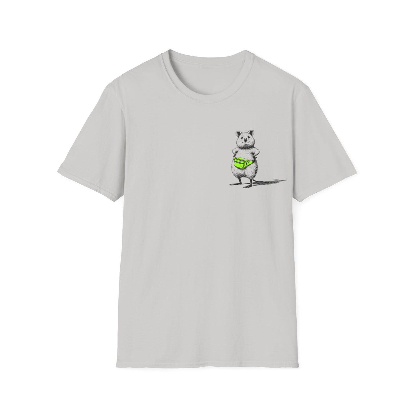 Quokka T-Shirt – Whimsical Quokka Wearing a Bum Bag Funny Australian Tee