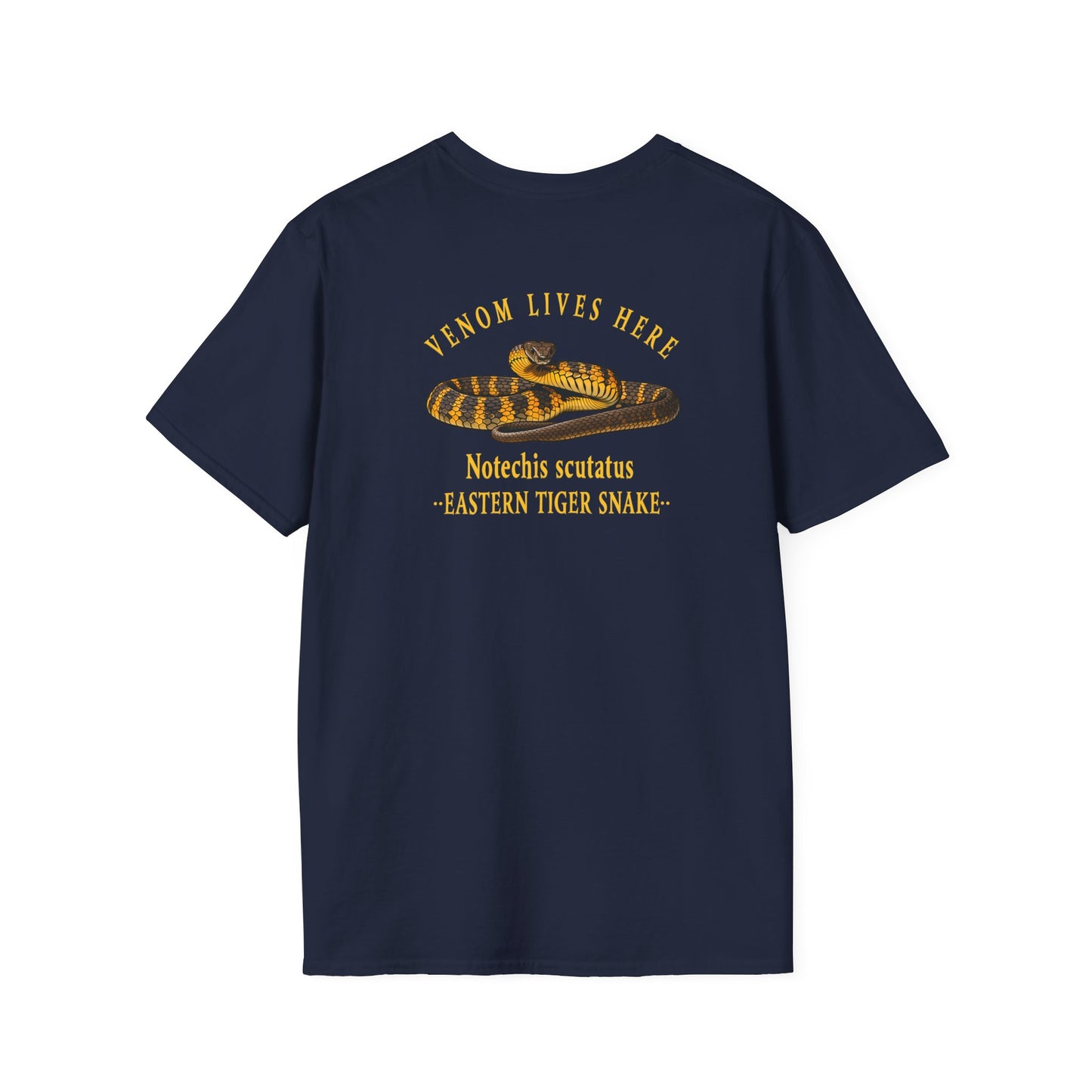 Eastern Tiger Snake T-Shirt, Venom Lives Here Shirt, Double Sided Snake Tee, Australian Reptile Shirt, Snake Lover Gift, Herping Tee