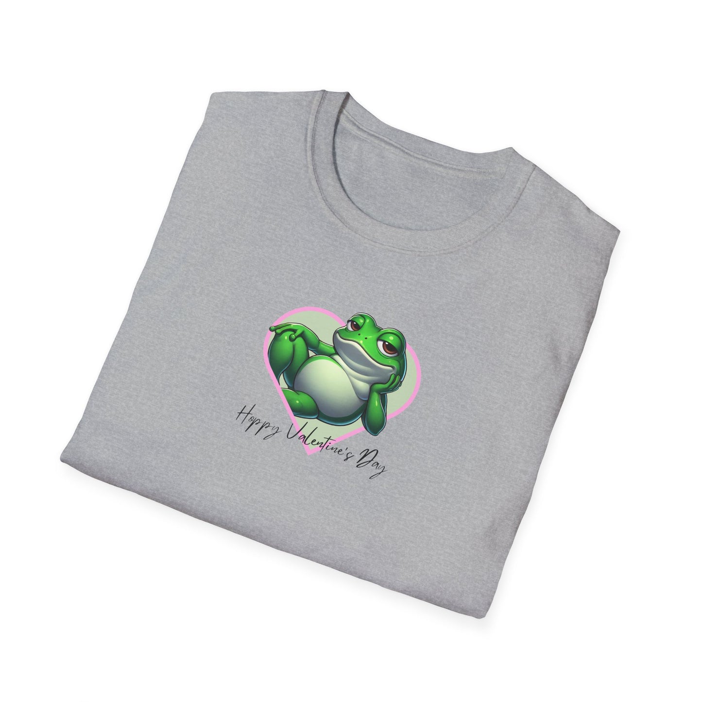 Frog Valentine T-Shirt, Happy Valentine’s Day Frog Shirt, Frog Lover Gift, Amphibian Heart Tee, Cute Animal Valentine Shirt