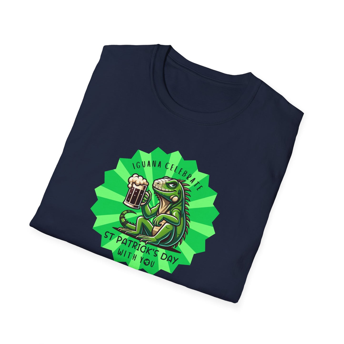 Iguana St Patrick’s Day T-Shirt, Iguana Celebrate Shirt, Reptile Lover Tee, St Paddy’s Day Shirt, Green Beer Party Tee