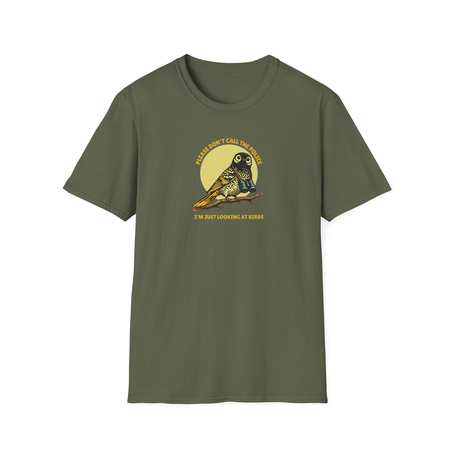Regent Honeyeater T-Shirt, Please Don’t Call The Police Shirt, Birdwatching Tee, Australian Bird Shirt, Bird Nerd Gift, Wildlife Graphic Tee