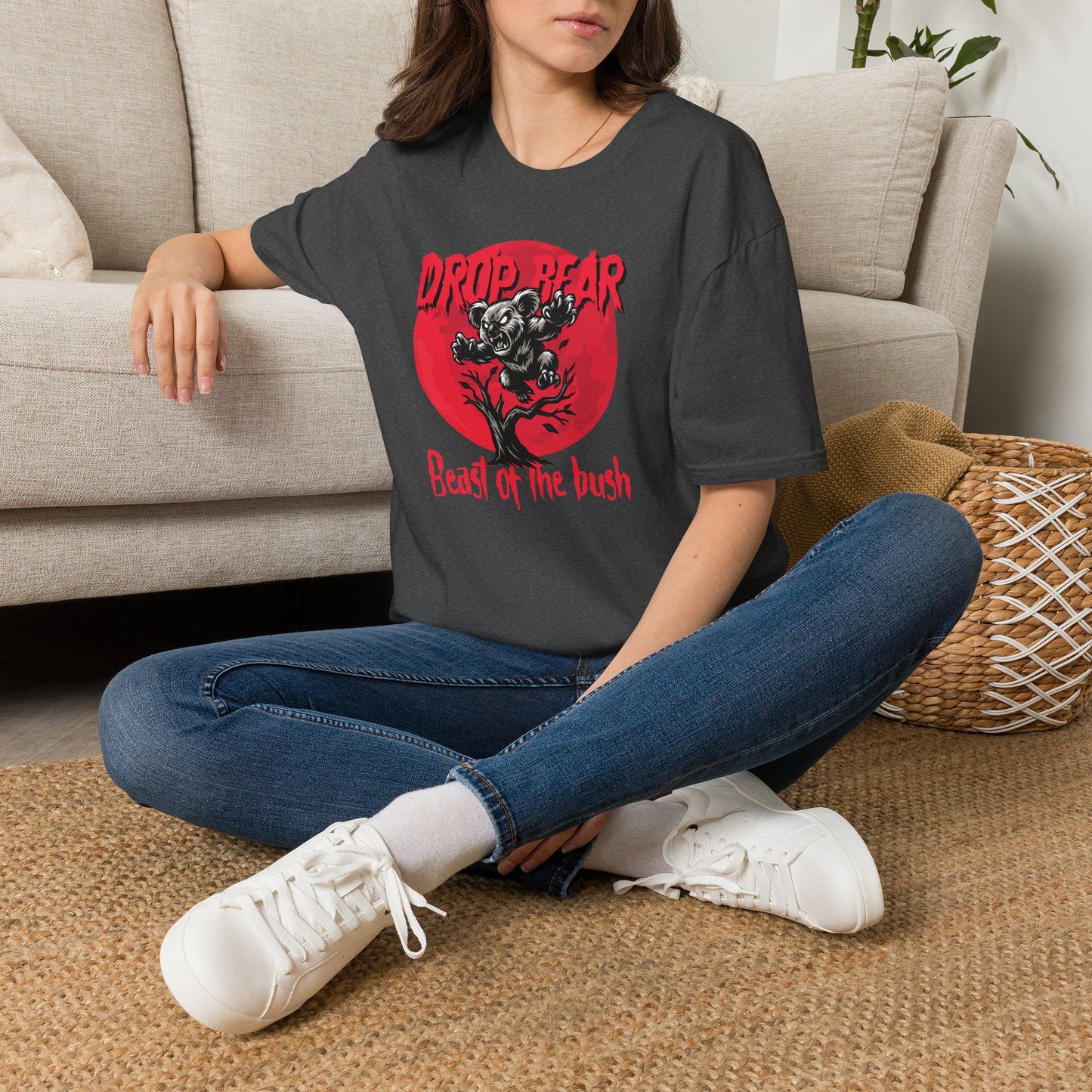 Drop Bear T-Shirt, Australian Mythical Creature Shirt, Aussie Wildlife Tee, Beast Of The Bush Shirt, Koala Horror Graphic Tee
