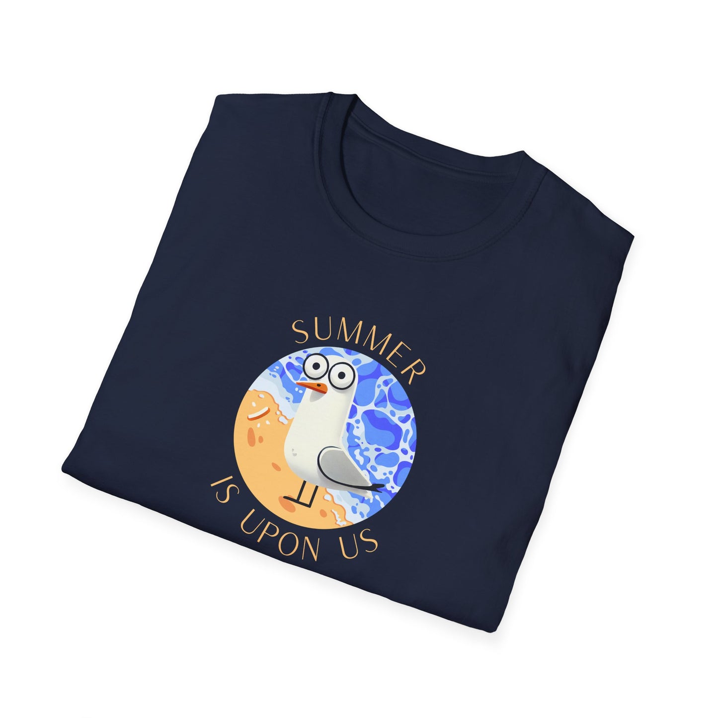 Seagull Summer T-Shirt, Summer Is Upon Us Shirt, Beach Bird Tee, Coastal Animal Shirt, Ocean Lover Gift, Aussie Seagull Graphic Tee