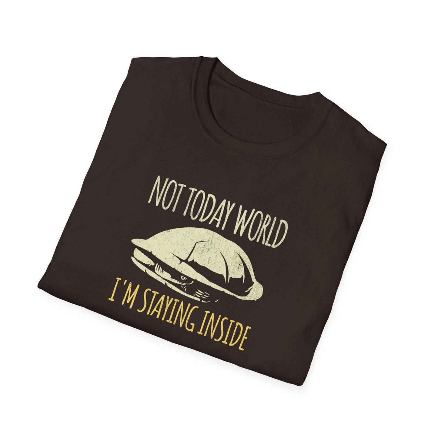 Funny Turtle T-Shirt, Not Today World I’m Staying Inside Shirt, Introvert Turtle Tee, Hermit Mood Shirt, Cute Turtle Lover Gift