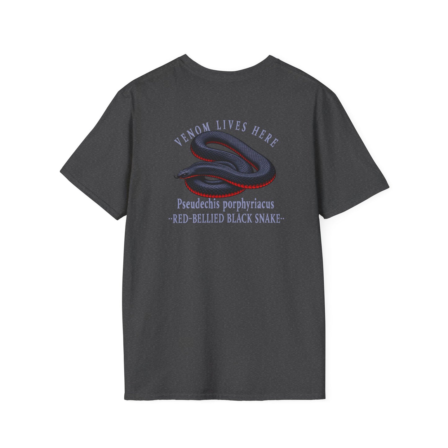Red-Bellied Black Snake T-Shirt, Venom Lives Here Shirt, Double Sided Snake Tee, Australian Reptile Shirt, Snake Lover Gift, Herping Tee