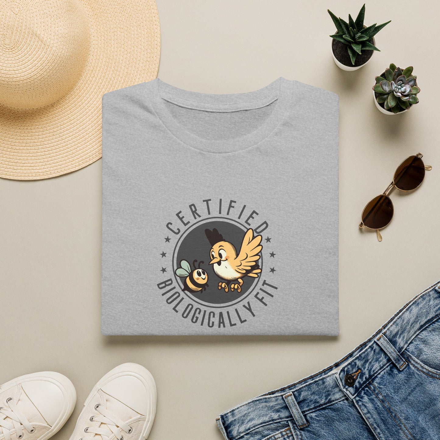 Certified Biologically Fit T-Shirt, Biology Pun Shirt, Science Teacher Tee, Evolution Humor Shirt, Cute Biology Graphic Tee, STEM Gift