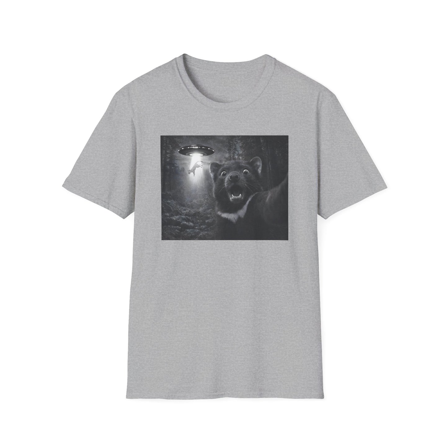 Tasmanian Devil Selfie T-Shirt, UFO Thylacine Shirt, Australian Wildlife Tee, Cryptid Lover Gift, Tassie Devil Graphic Shirt