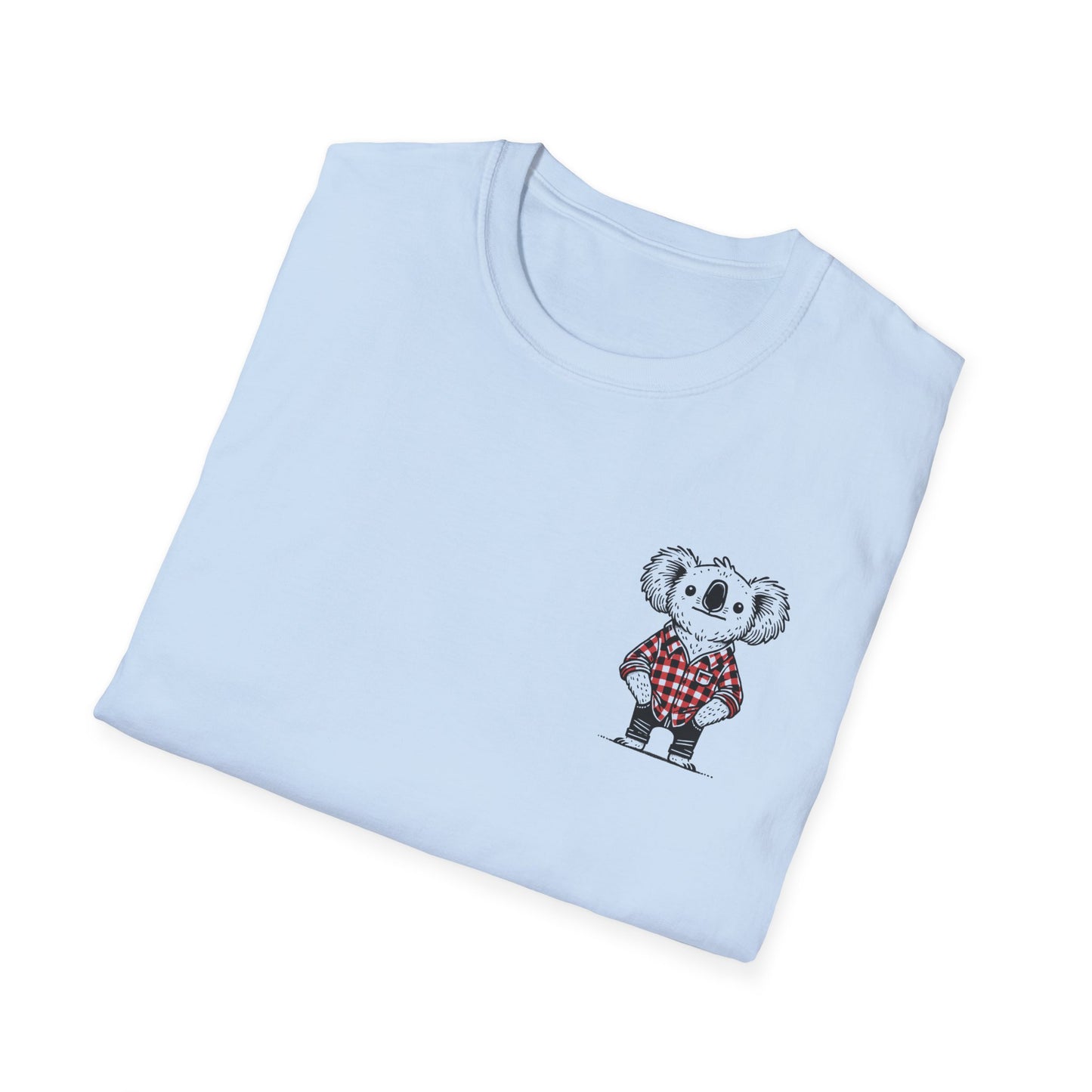 Whimsical Koala T-Shirt, Cute Koala Shirt, Funny Aussie Animal Tee, Australian Wildlife Shirt, Koala Gift, Quirky Animal Pocket Print