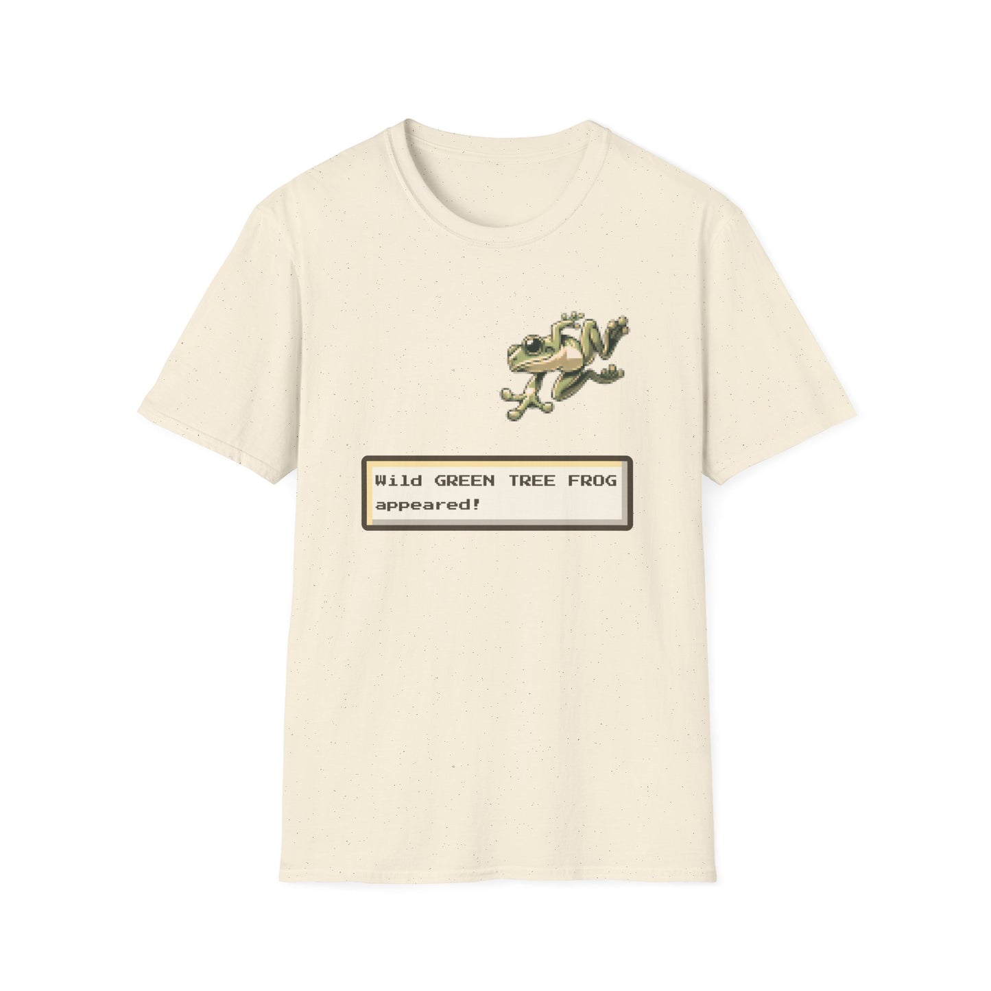 A Wild Green Tree Frog Appears T-Shirt – Funny Australian Amphibian Gamer Tee