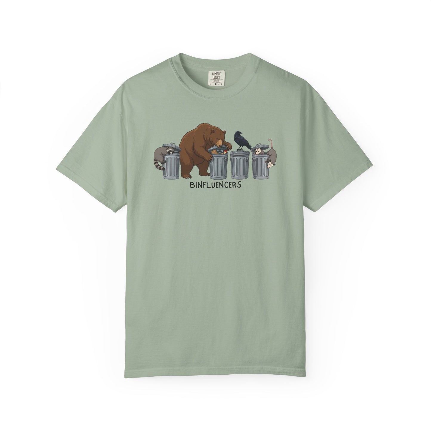 Binfluencers Shirt, Funny Animal T Shirt, Comfort Colors Dumpster Animal Tee, Raccoon Bear Opossum Crow Shirt, Urban Wildlife Graphic Tee