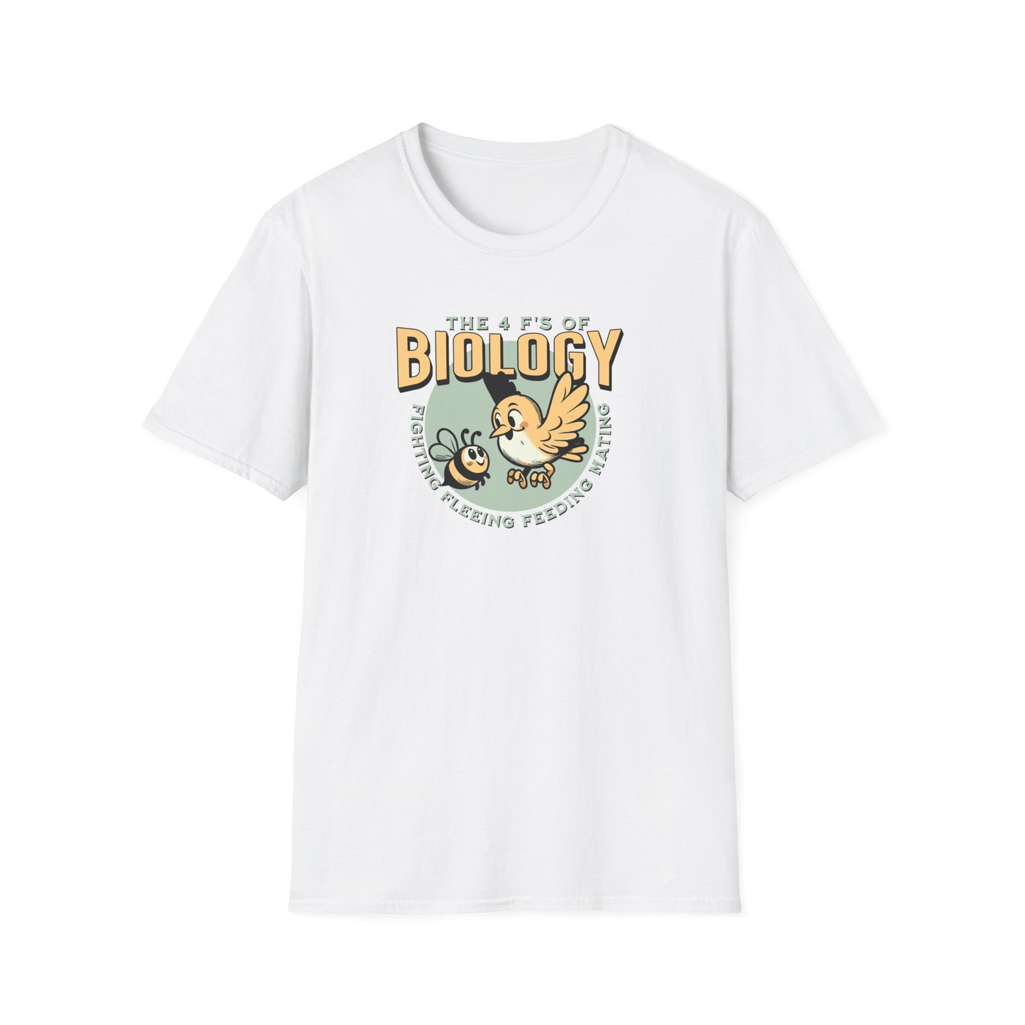 4 F’s Of Biology T-Shirt, Biology Teacher Shirt, Science Teacher Tee, Biology Student Gift, Nature Science Shirt, Bird And Bee Tee