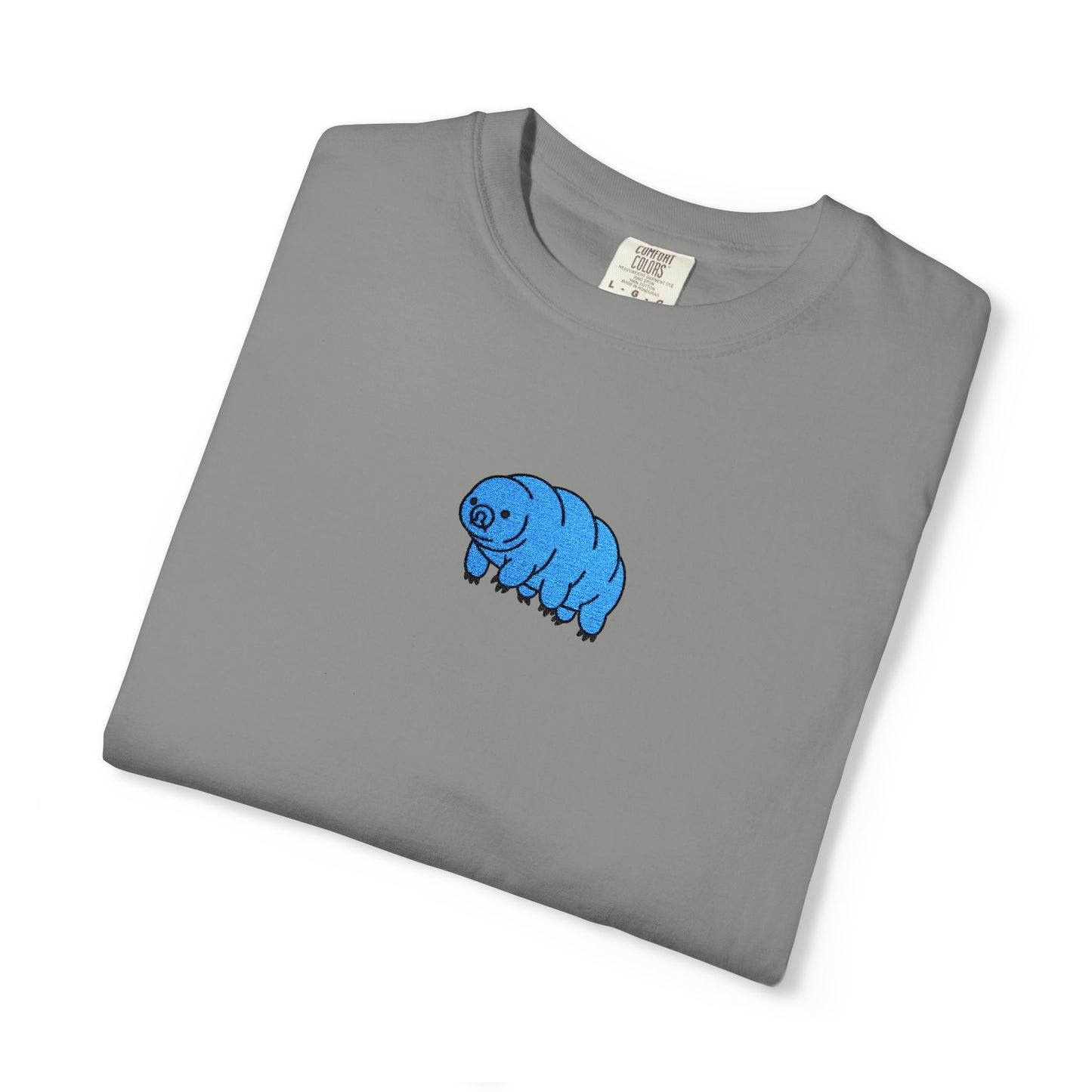 Tardigrade Embroidered Comfort Colors T-Shirt, Cute Water Bear Shirt, Science Nerd Tee, Biology Gift, Microbiology Embroidered Shirt