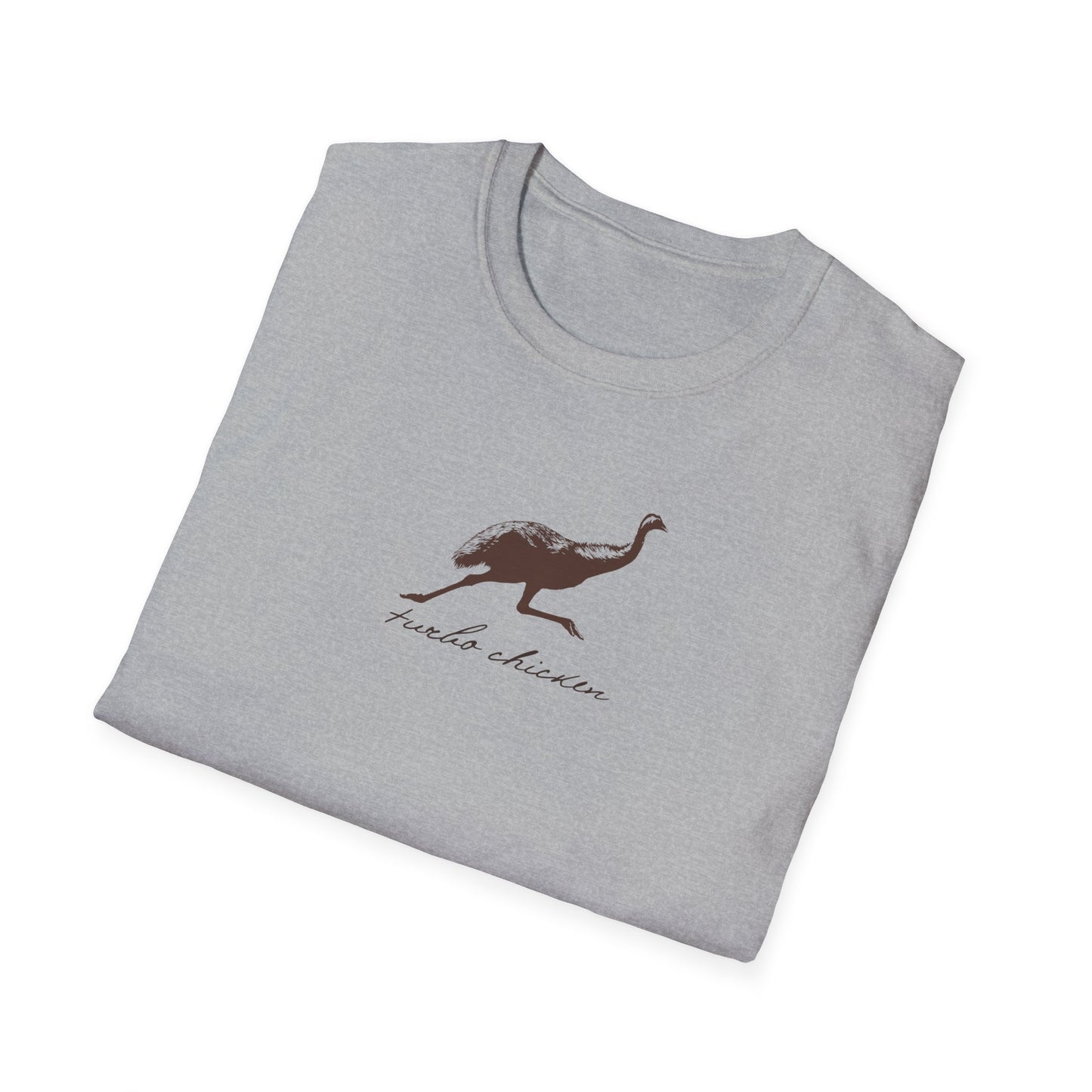 Emu T-Shirt Turbo Chicken Tee, Funny Australian Bird Shirt, Aussie Wildlife T-Shirt, Minimalist Emu Shirt, Bird Nerd Gift