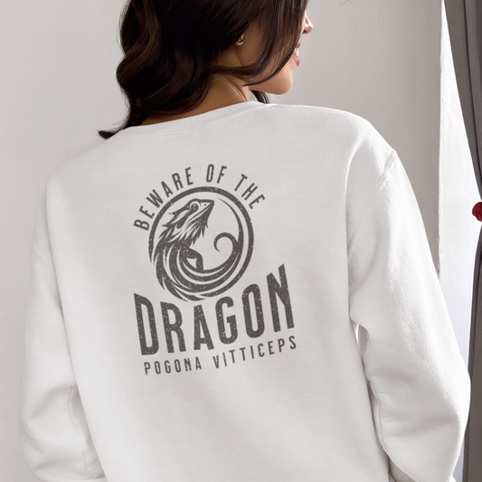 Beware of the Dragon | Bearded Dragon Unisex Crewneck Sweatshirt | Reptile Jumper
