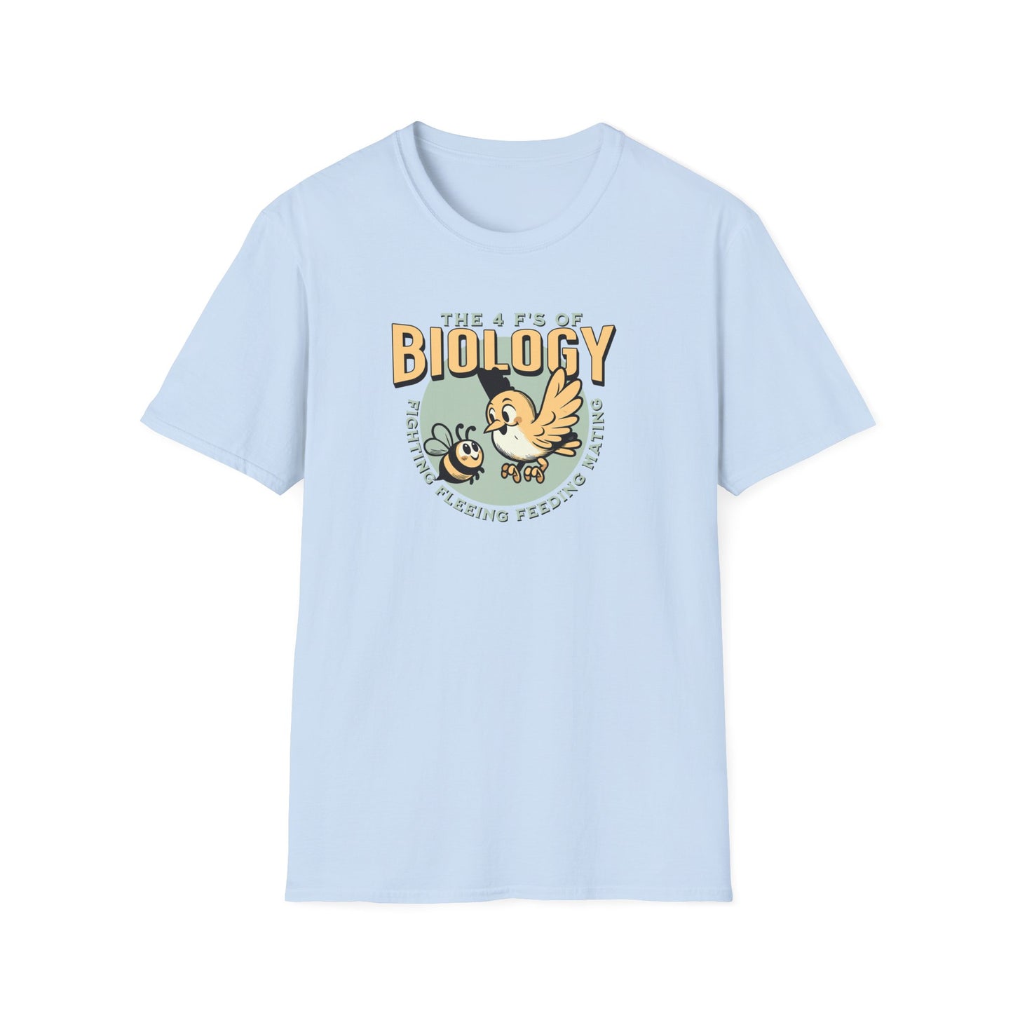 4 F’s Of Biology T-Shirt, Biology Teacher Shirt, Science Teacher Tee, Biology Student Gift, Nature Science Shirt, Bird And Bee Tee
