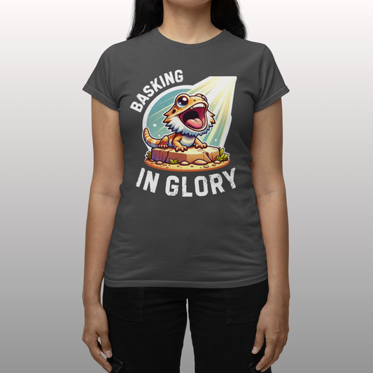 Basking in Glory | Bearded Dragon | Unisex Softstyle T-Shirt | Gift for Reptile Keeper