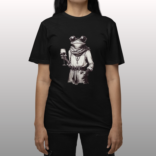 Wino Hipster Frog Unisex Softstyle T-Shirt