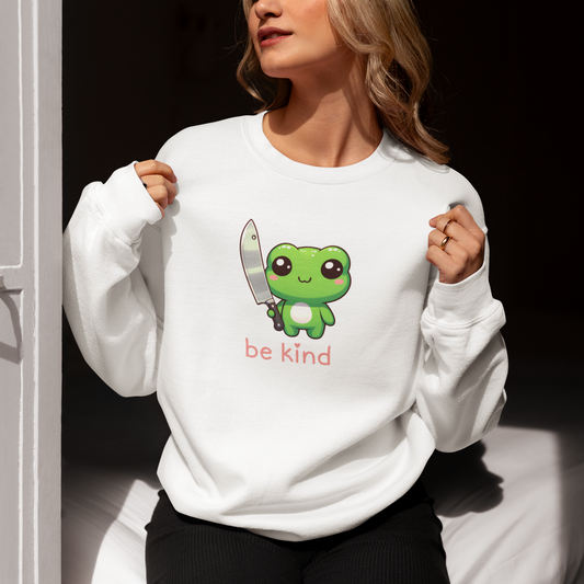 Be Kind Funny Frog Unisex Sweatshirt