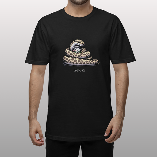 Snake Cuddles | Unisex Softstyle T-Shirt | Gift for Reptile Lover