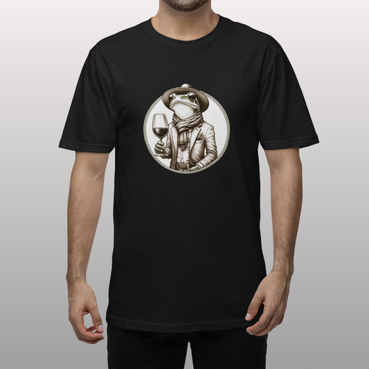 Wine Time | Hipster Frog Unisex Softstyle T-Shirt