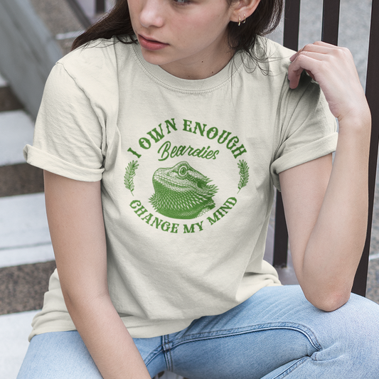 I Own Enough Bearded Dragons Change My Mind T-Shirt | Funny Reptile Keeper Tee | Bearded Dragon Lover Gift | Reptile Expo Shirt