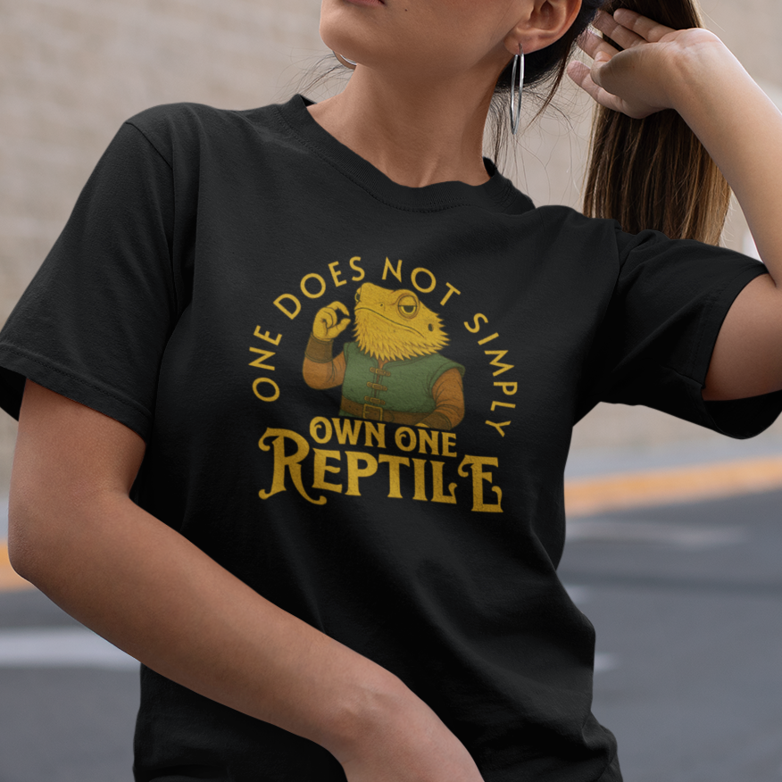 One Does Not Simply Own One Reptile T-Shirt – Funny Reptile Lover, Lizard, Snake & Herpetology Gift Tee