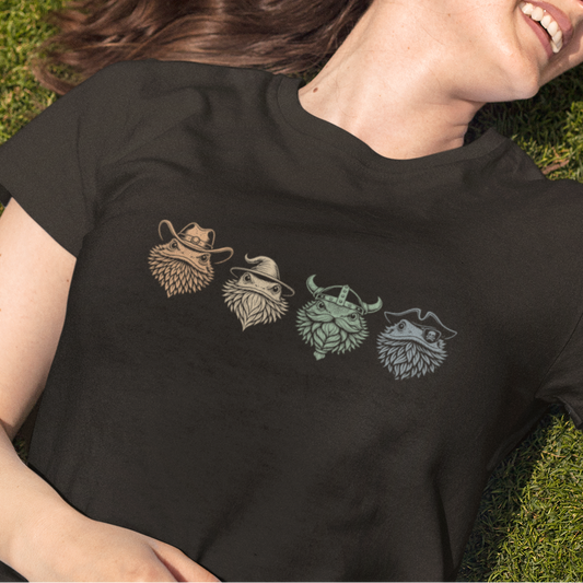 Whimsical Bearded Dragon T-Shirt – Wizard, Viking, Cowboy & Pirate Lizard Characters