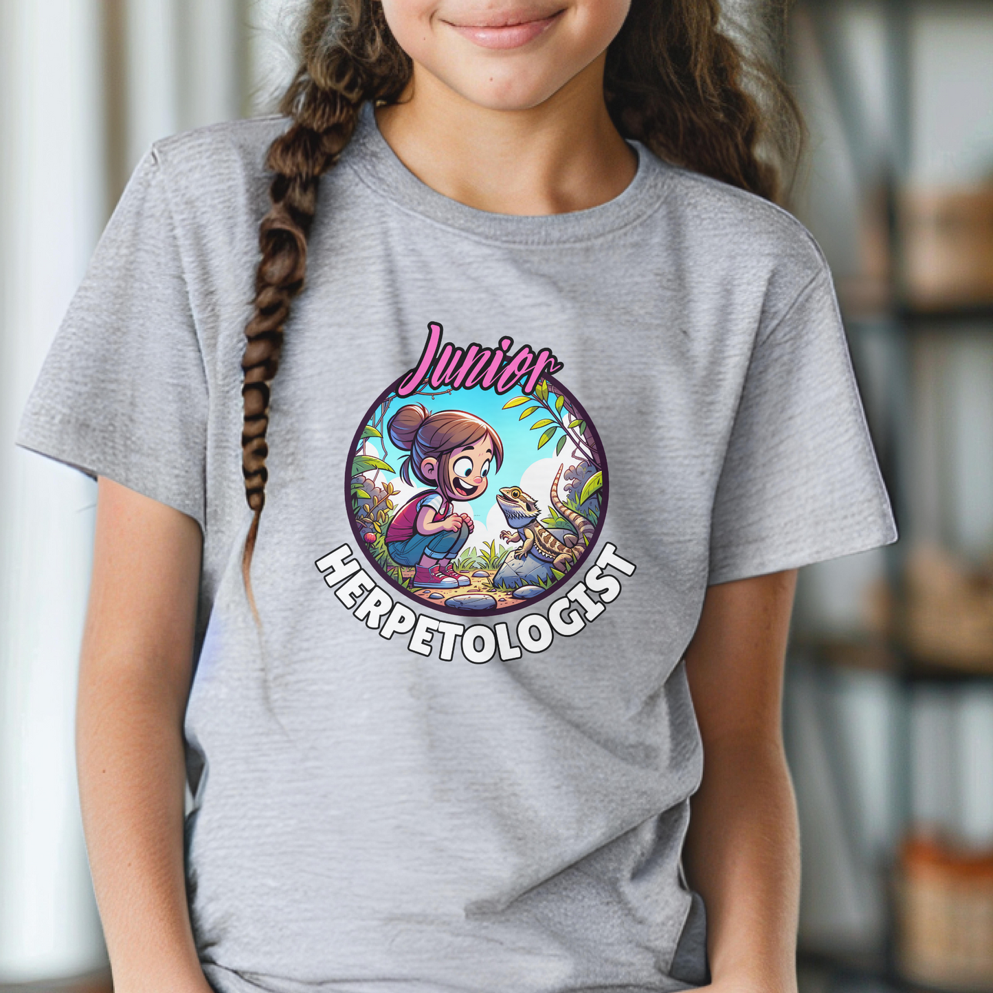 Kids Reptile T-Shirt – Junior Herpetologist Bearded Dragon Tee