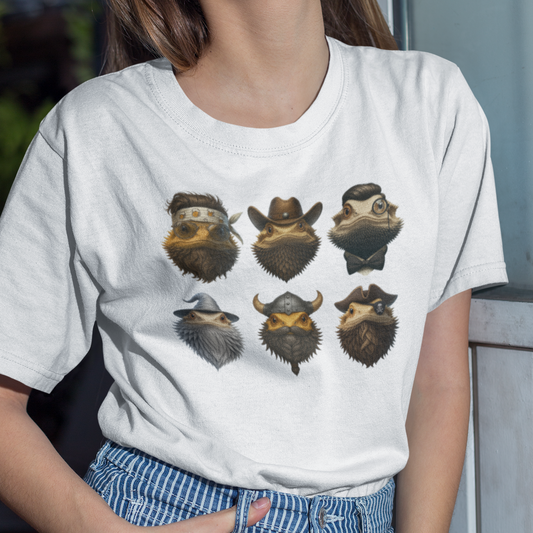 History’s Greatest Beards T-Shirt – Bearded Dragon Australian Reptile Tee