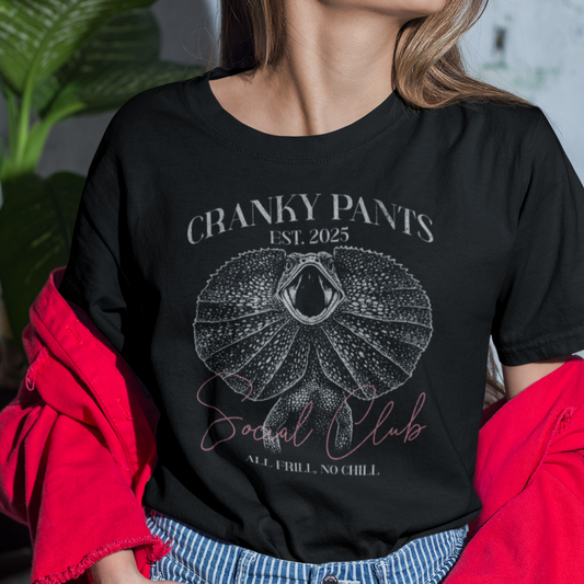 Cranky Pants Social Club T-Shirt – Frill-necked Lizard All Frill No Chill