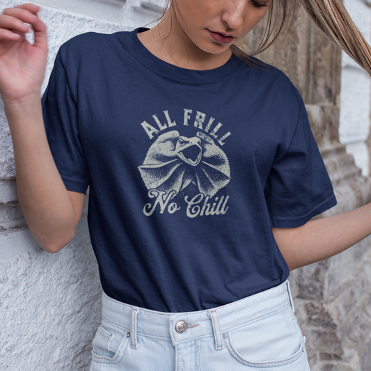 Frill-necked Lizard T-Shirt – All Frill, No Chill Funny Australian Wildlife Tee