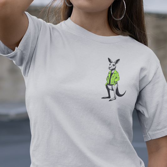 Kangaroo T-Shirt, Aussie Kangaroo Shirt, Minimal Pocket Print Tee, Australian Wildlife Shirt, Funny Roo Gift, Australia Animal Tee