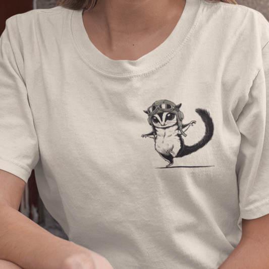 Whimsical Sugar Glider T-Shirt, Cute Sugar Glider Shirt, Flying Possum Tee, Aussie Wildlife Shirt, Nocturnal Animal Gift, Sugar Glider Lover Tee