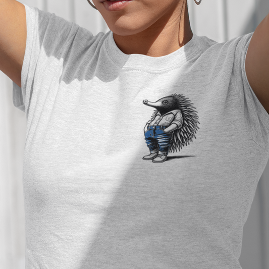 Whimsical Echidna T-Shirt, Cute Echidna Shirt, Aussie Animal Tee, Australian Wildlife Shirt, Funny Echidna Gift, Monotreme Lover Tee