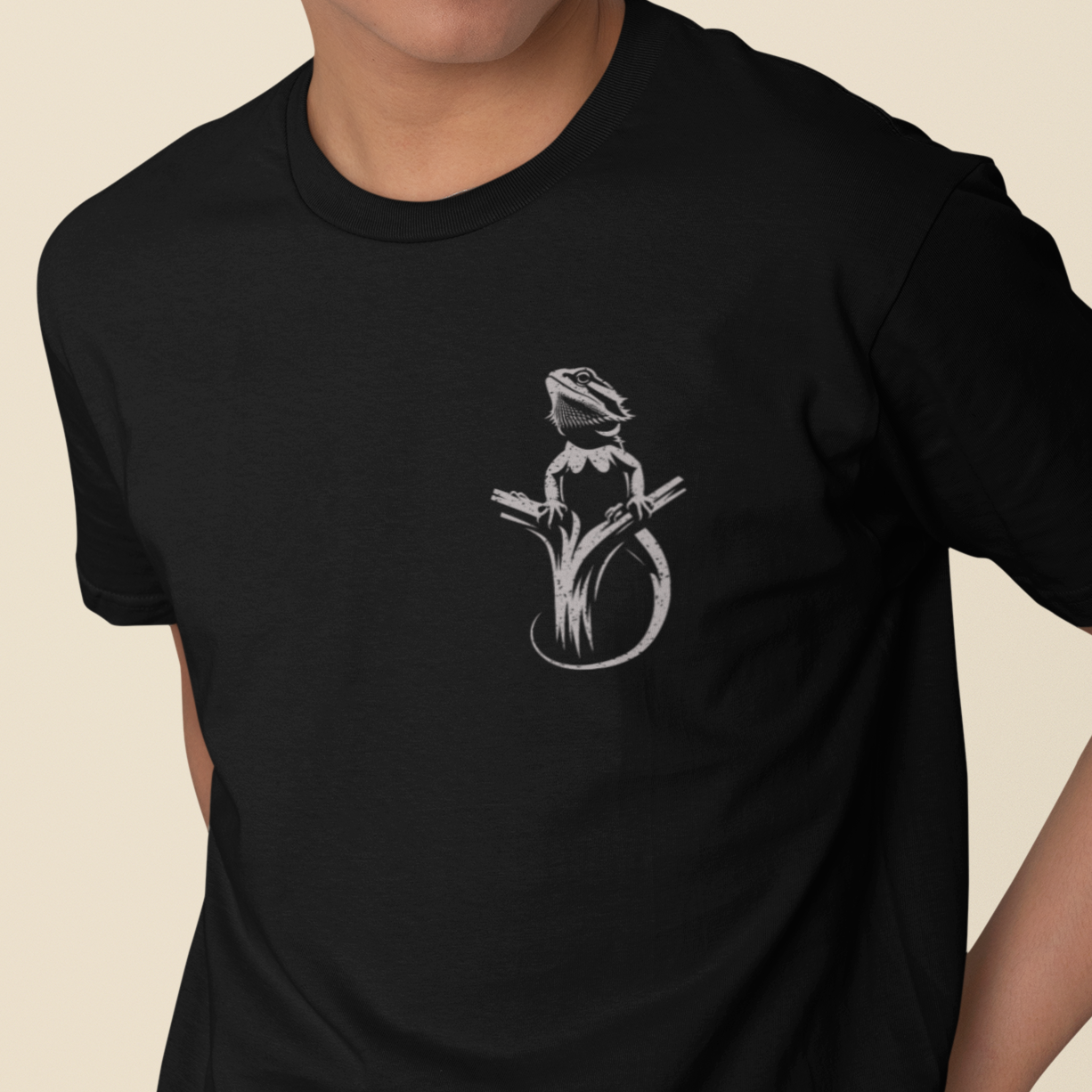 Bearded Dragon T-Shirt Front and Back Print, Beware of the Dragon Shirt, Pogona Vitticeps Tee, Reptile Lover Gift, Herpetology Shirt