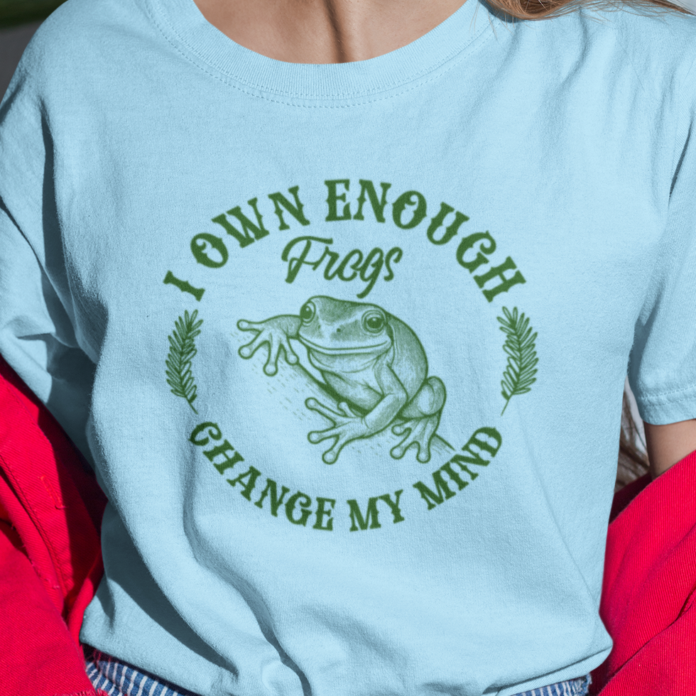 Frog Keeper T-Shirt I Own Enough Frogs Change My Mind, Funny Frog Shirt, Amphibian Lover Tee, Frog Collector Gift, Herpetology Shirt