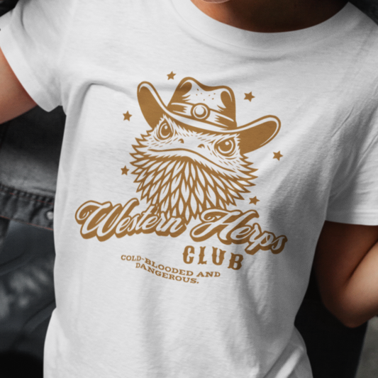 Western Herps T-Shirt, Cowboy Bearded Dragon Shirt, Cold Blooded and Dangerous Tee, Reptile Western Shirt, Funny Herper Gift