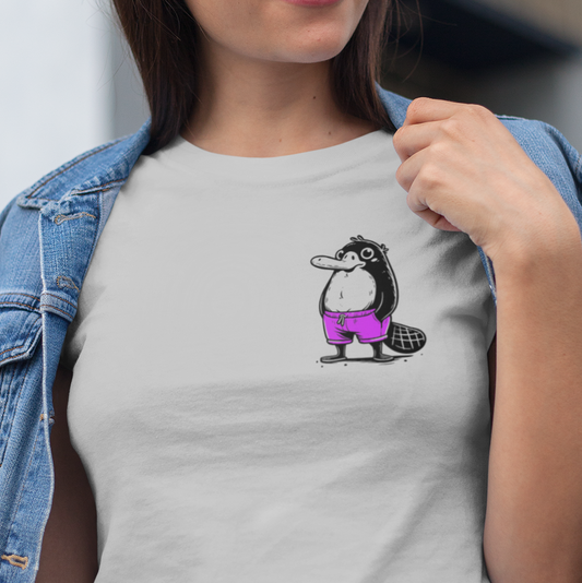 Beach Platypus T-Shirt Funny Aussie Summer Tee, Platypus Swim Shorts Shirt, Cute Australian Animal Shirt, Beach Vibes Tee