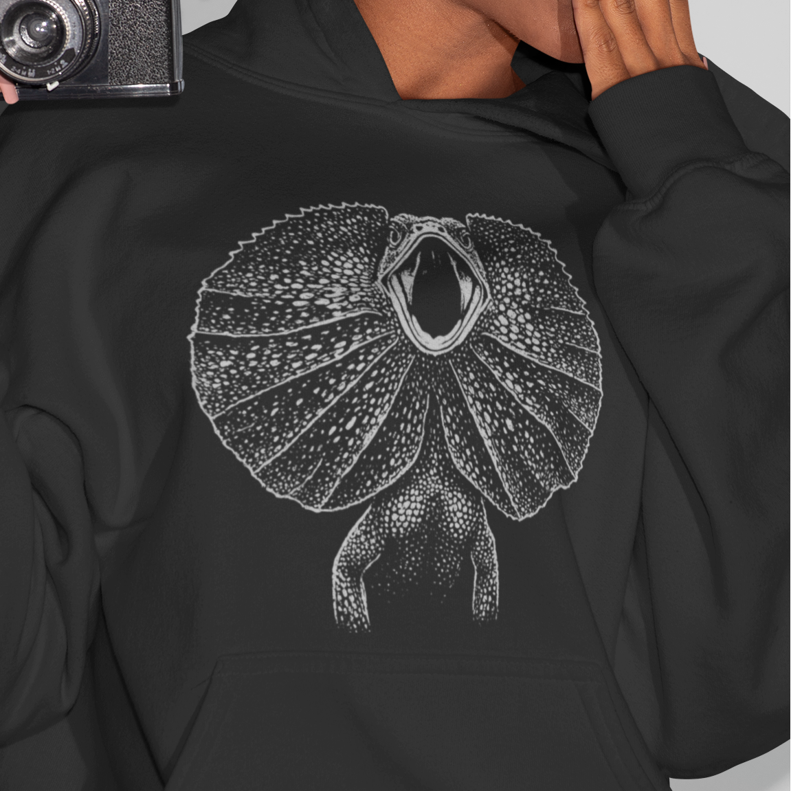 Frill Neck Lizard Hoodie, Frilled Lizard Hoodie, Australian Reptile Hoodie, Funny Lizard Hoodie, Herpetology Hoodie, Aussie Wildlife Sweatshirt, Reptile Lover Gift