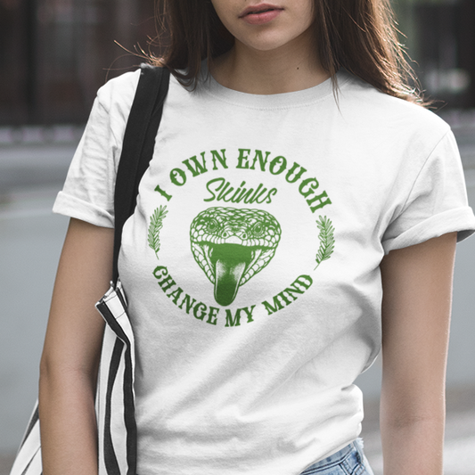 Skink Keeper T-Shirt I Own Enough Skinks Shirt, Funny Reptile Keeper Tee, Lizard Lover Gift, Herpetology Shirt