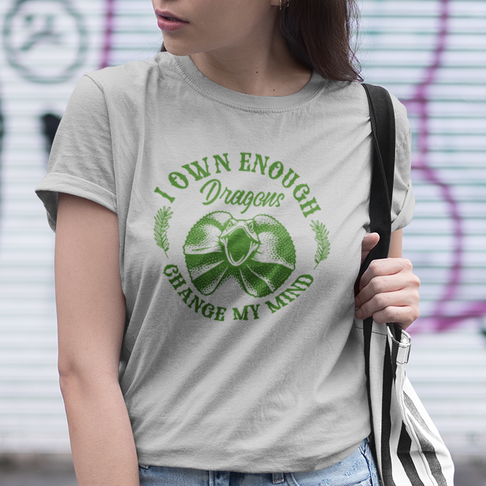 Frilled Dragon T-Shirt I Own Enough Dragons Shirt, Funny Reptile Keeper Tee, Beardie Lover Gift, Lizard Owner Shirt