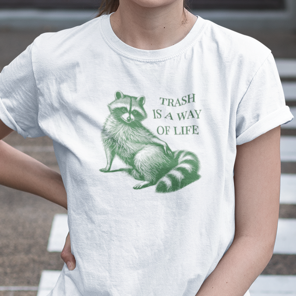 Raccoon T-Shirt Trash Is A Way Of Life Shirt, Funny Trash Panda Tee, Goblincore Shirt, Raccoon Lover Gift, Cute Wildlife Tee