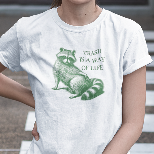 Raccoon T-Shirt Trash Is A Way Of Life Shirt, Funny Trash Panda Tee, Goblincore Shirt, Raccoon Lover Gift, Cute Wildlife Tee