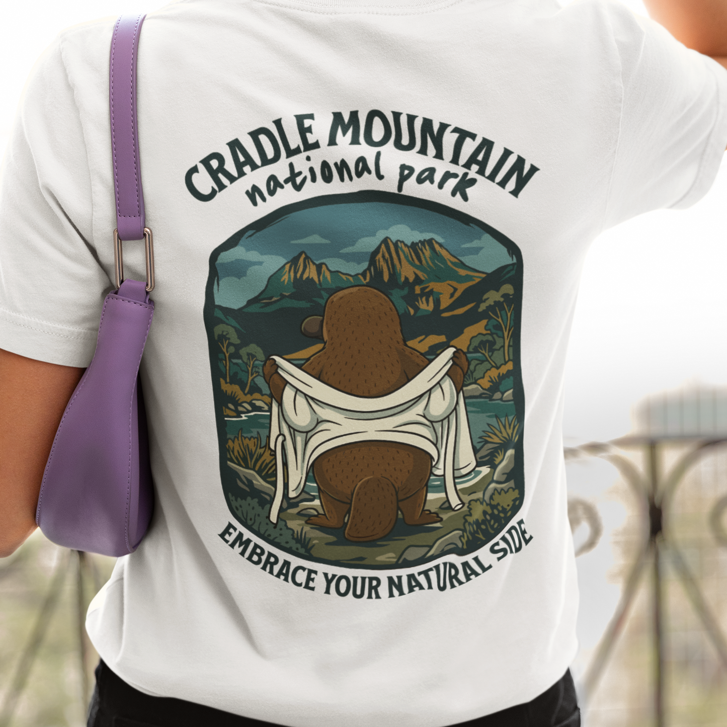 Cradle Mountain National Park Platypus T-Shirt, Tasmania Travel Shirt, Australian Wildlife Tee, Nature Lover Gift, Platypus Shirt