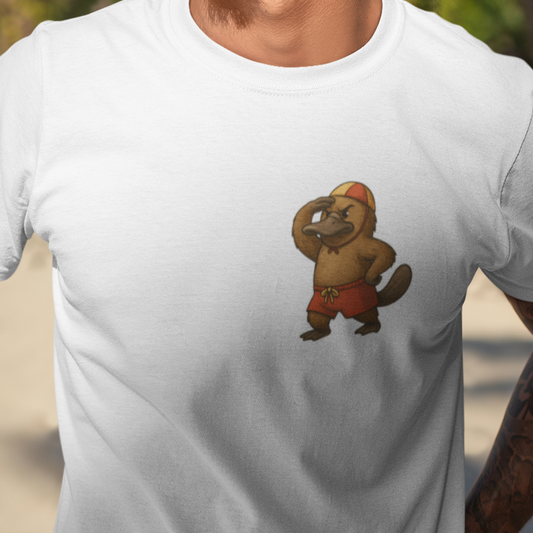 Lifesaver Platypus T-Shirt, Funny Australian Platypus Shirt, Aussie Beach Tee, Cute Wildlife T-Shirt, Summer Platypus Graphic Tee