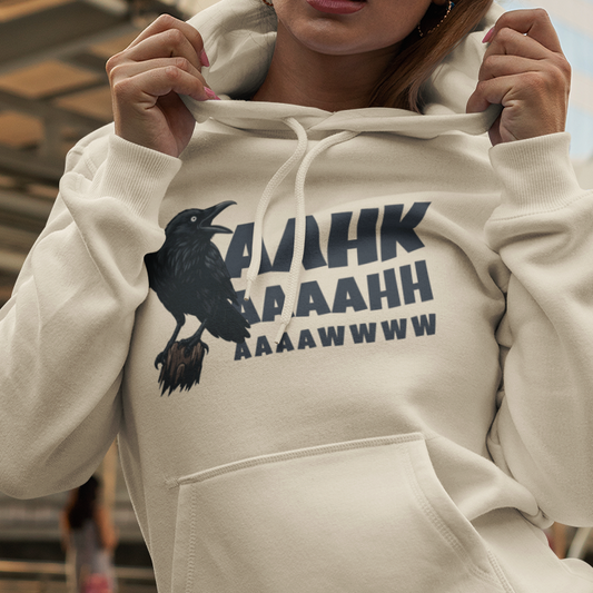 Australian Raven Hoodie, Funny Bird Call Hoodie, Crow Hoodie, Bird Nerd Hoodie, Australian Bird Hoodie, Bird Nerd Hoodie, Raven Lover Gift