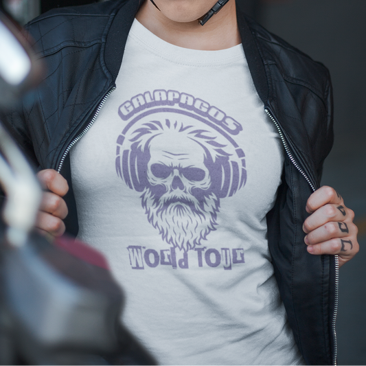 Galapagos World Tour T-Shirt, Evolution Graphic Tee, Biology Shirt, Science Nerd T-Shirt, Skull Graphic Tee, Alternative Nature Shirt
